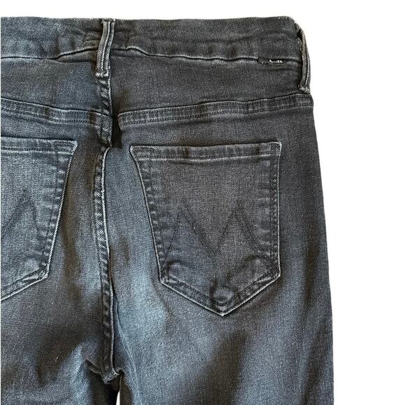Women’s Mother Jeans High Waisted Looker Ankle Fray Black Skinny Jeans Size 26 - Picture 8 of 8
